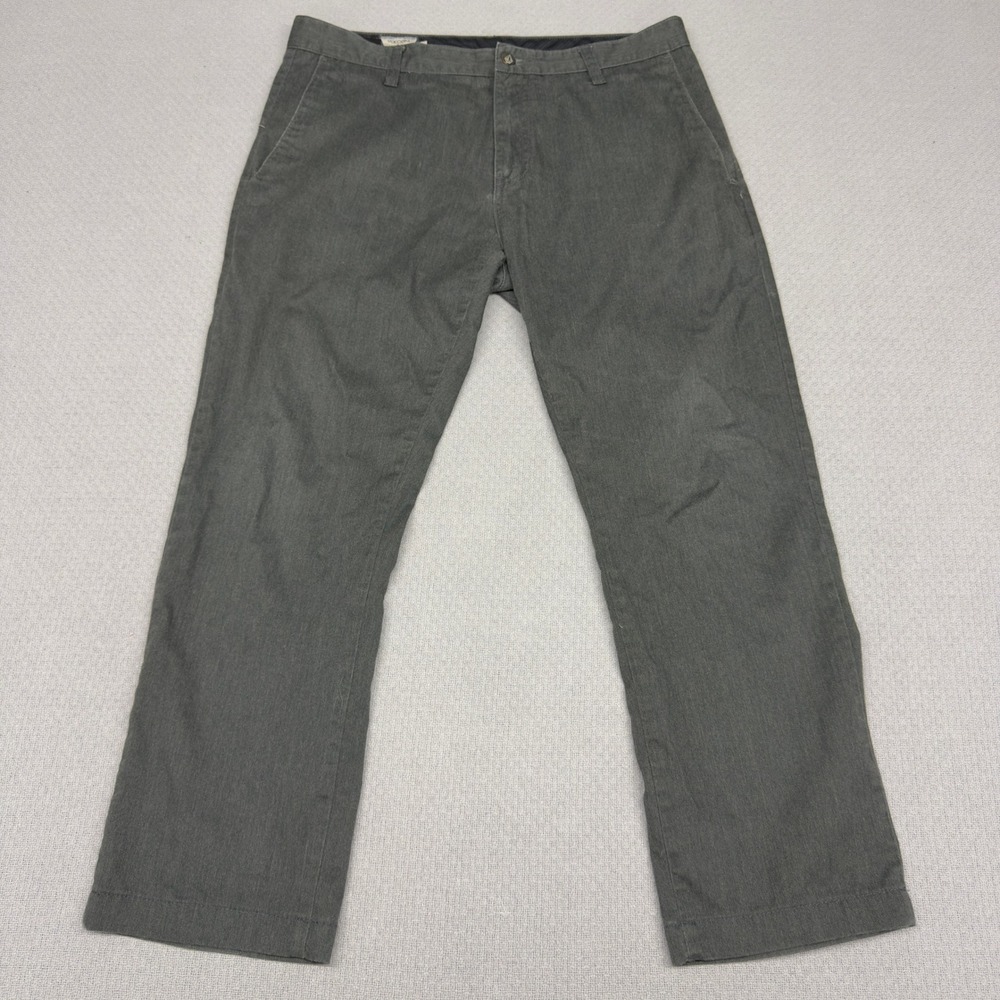 Volcom Pants Mens 34x27 Gray Cotton Blend Twill Chino Skater Casual Streetwear